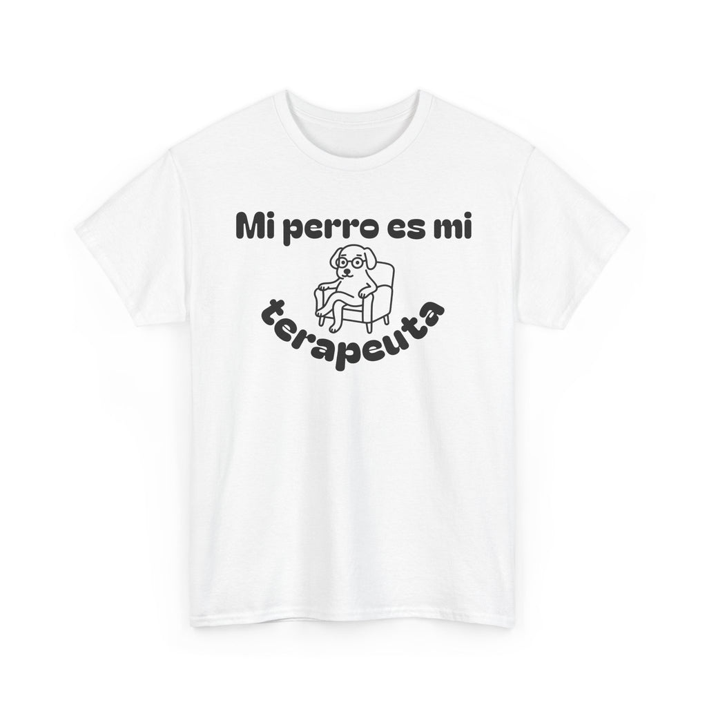 Unisex Heavy Cotton Tee with Fun Dog Therapy Quote, Pet Lover Gift, Casual T-Shirt for Dog Owners, Ideal for Everyday Wear