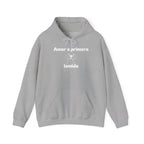 Amor a Primera Lamida Unisex Heavy Blend Hoodie, Cute Dog Sweatshirt, Pet Lover Gift, Cozy Fashion, Animal Lover Hoodie