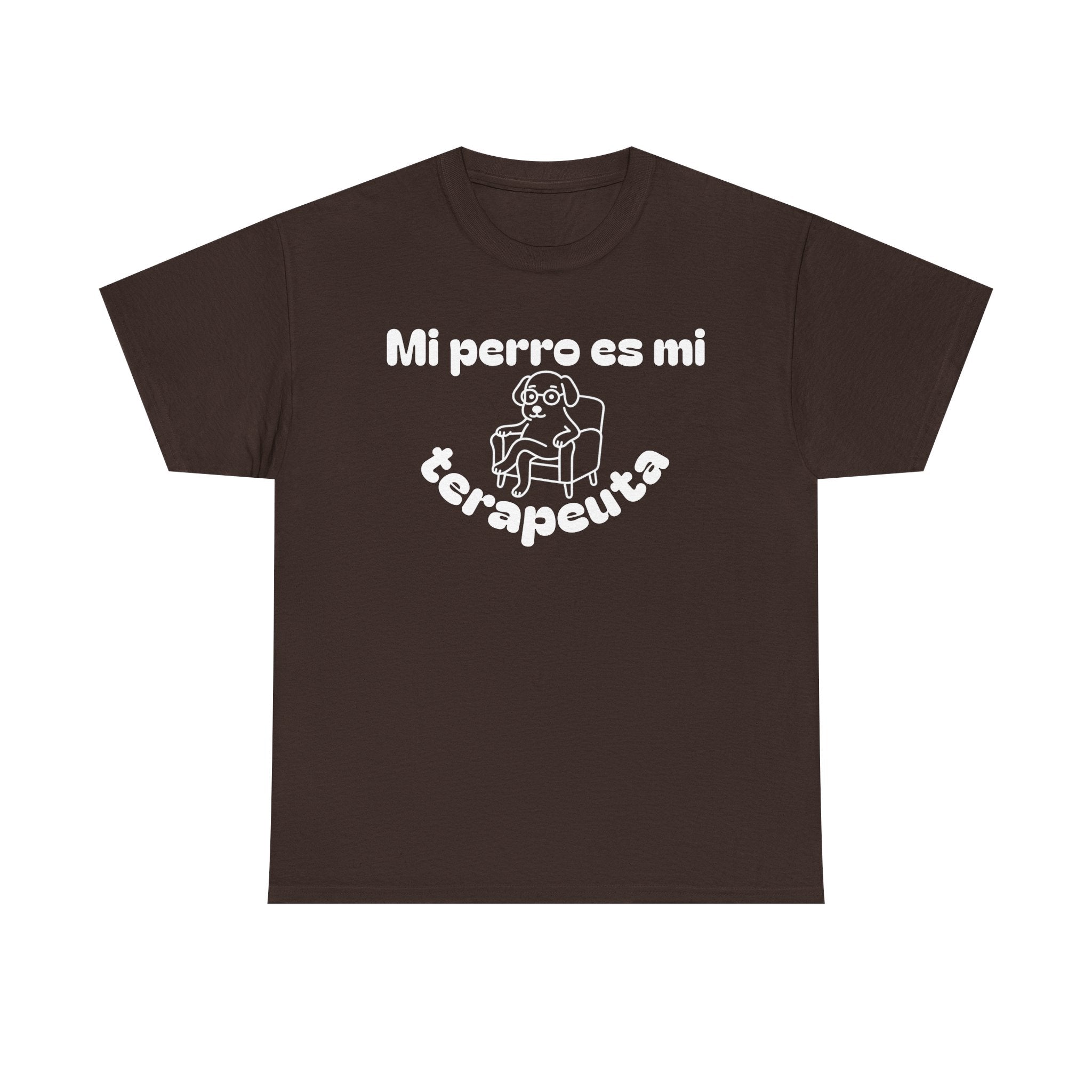Unisex Heavy Cotton Tee with Fun Dog Therapy Quote, Pet Lover Gift, Casual T-Shirt for Dog Owners, Ideal for Everyday Wear