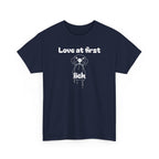 Unisex Pet Lover Tee - "Love at first lick" - Perfect for Dog Lovers, Animal Enthusiasts, Gifts, Casual Wear, Cute Fashion